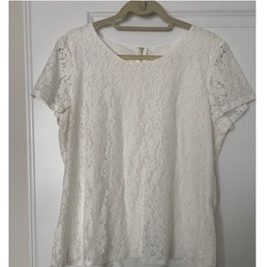 White Lacy Top